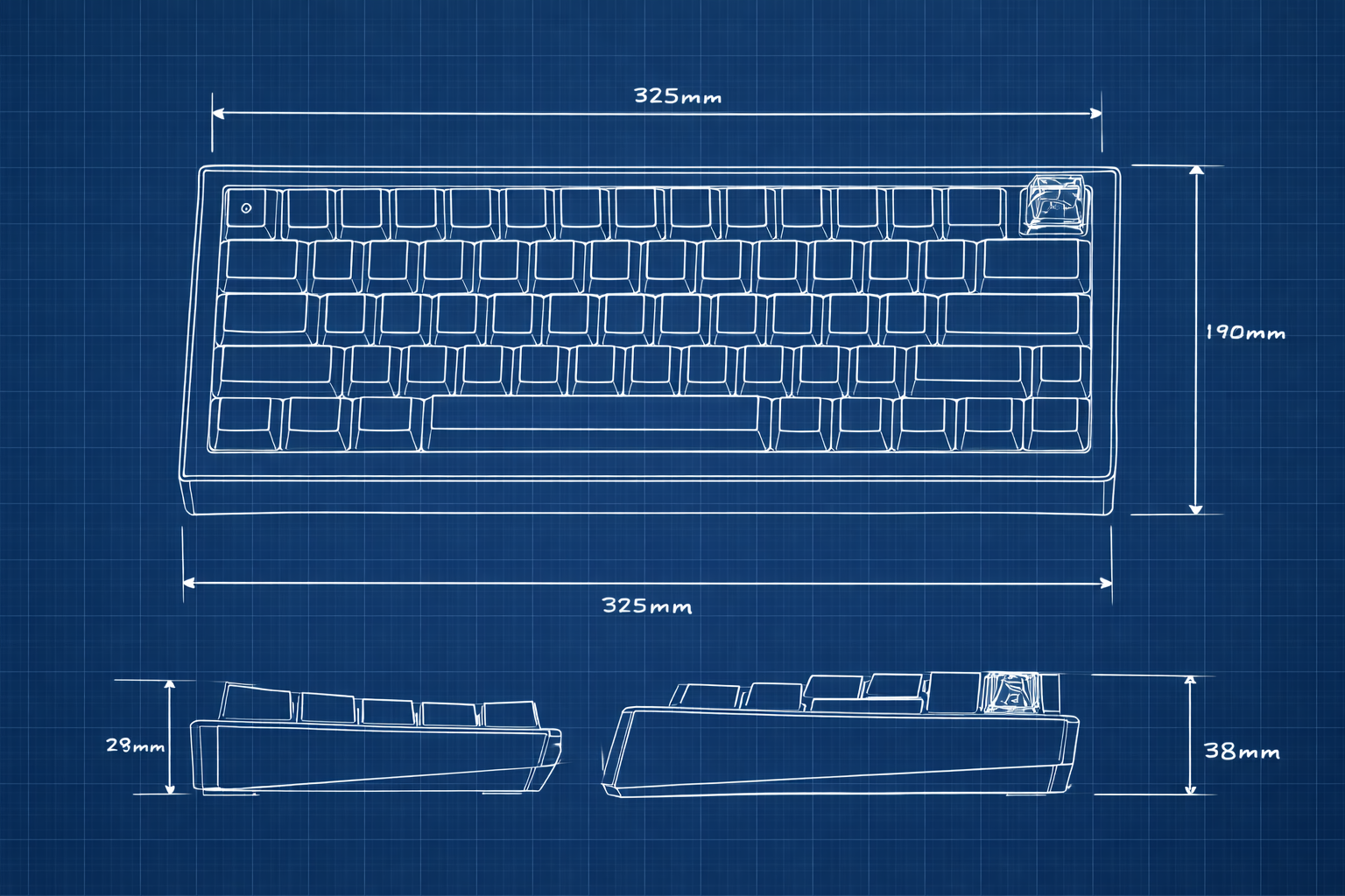 Typing angle keyboard photo — placeholder